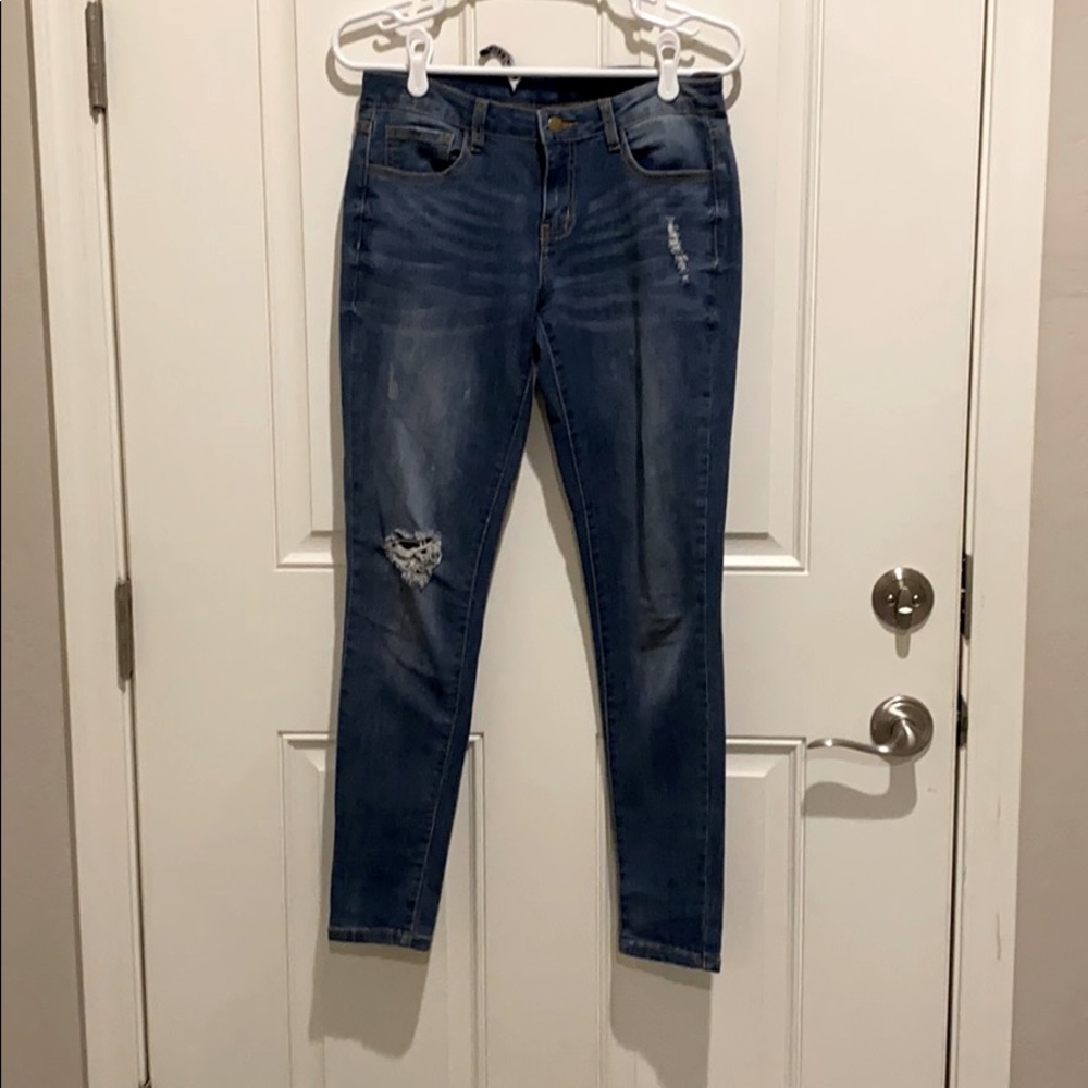 Mid rise skinny jeans